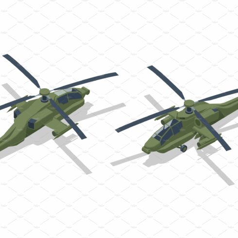 Isometric AH-64 Apache , American cover image.