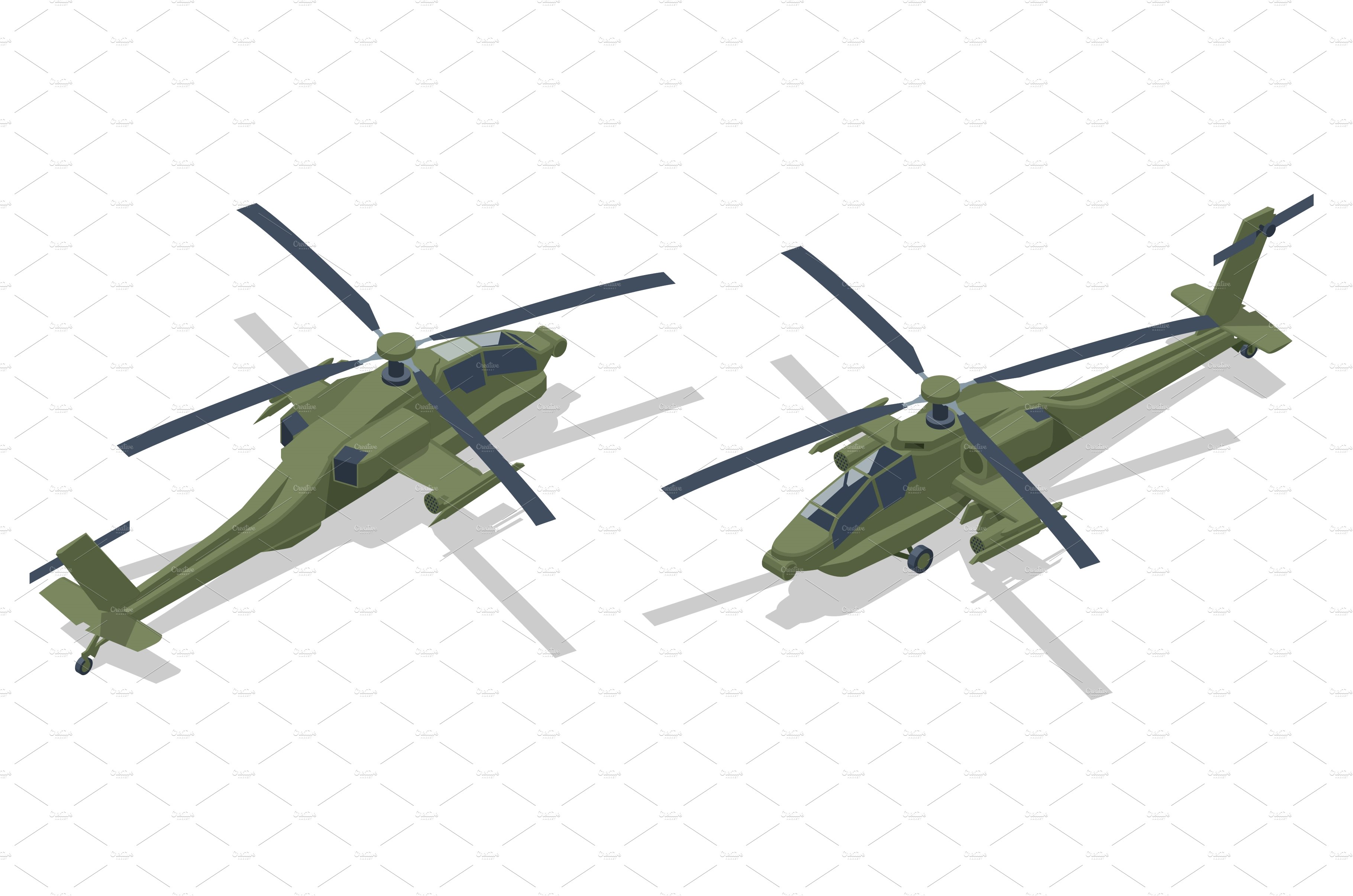 Isometric AH-64 Apache , American cover image.