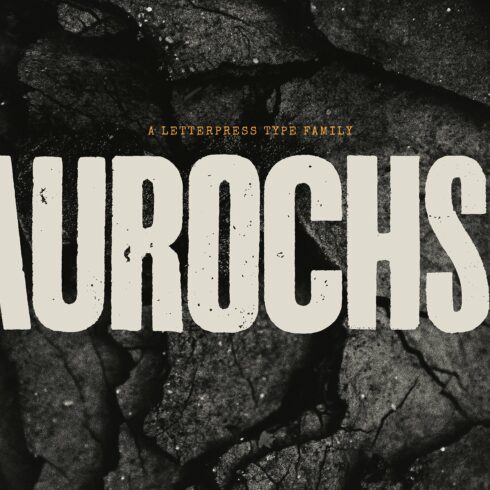 Aurochs: letterpress type family cover image.