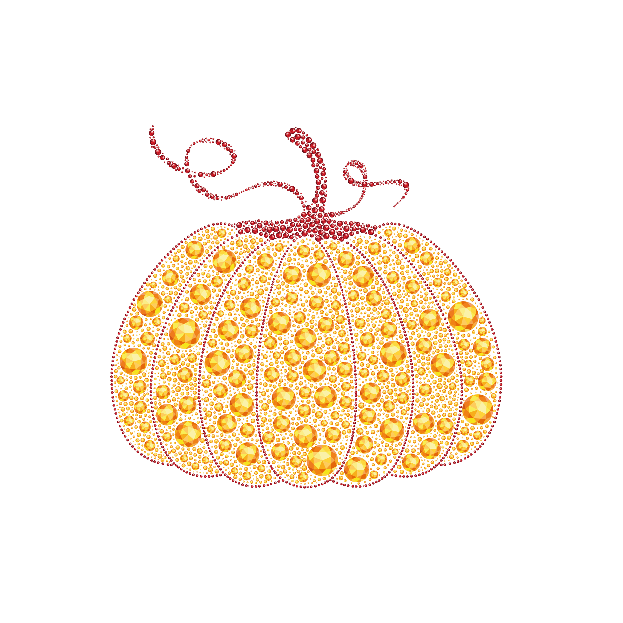 Diamond autumn pumpkin vector Rhinestone Diamond Gold, and gray colors vector preview image.