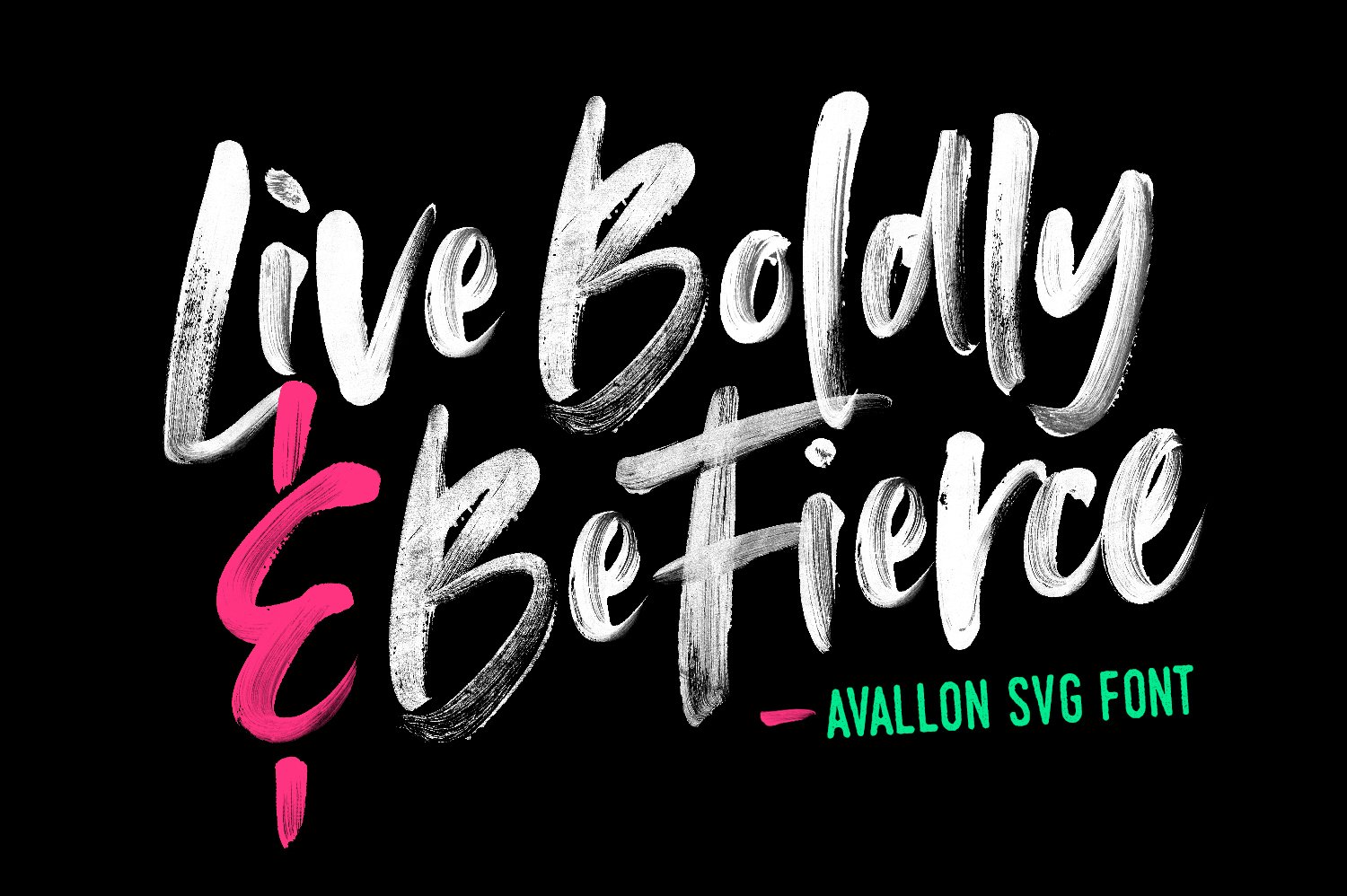 Avallon OpenType-SVG Font preview image.