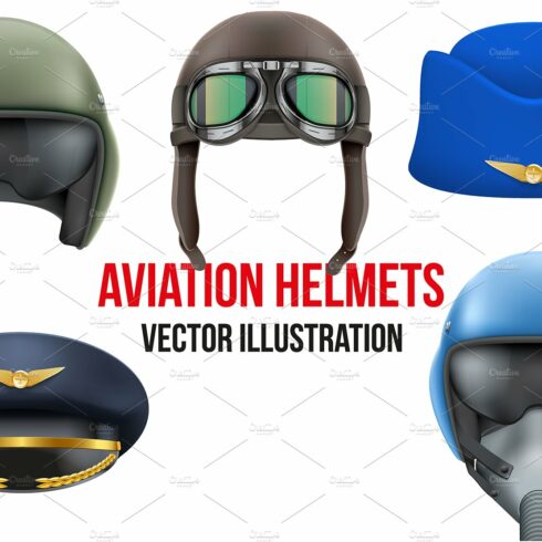 Set of Aviator Helmets and Hats cover image.