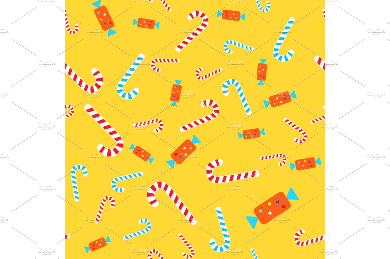 Candies Seamless Pattern. Lollipops and Bonbons cover image.