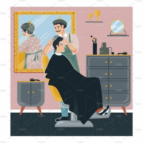 Man barbershop, hairdresser cover image.