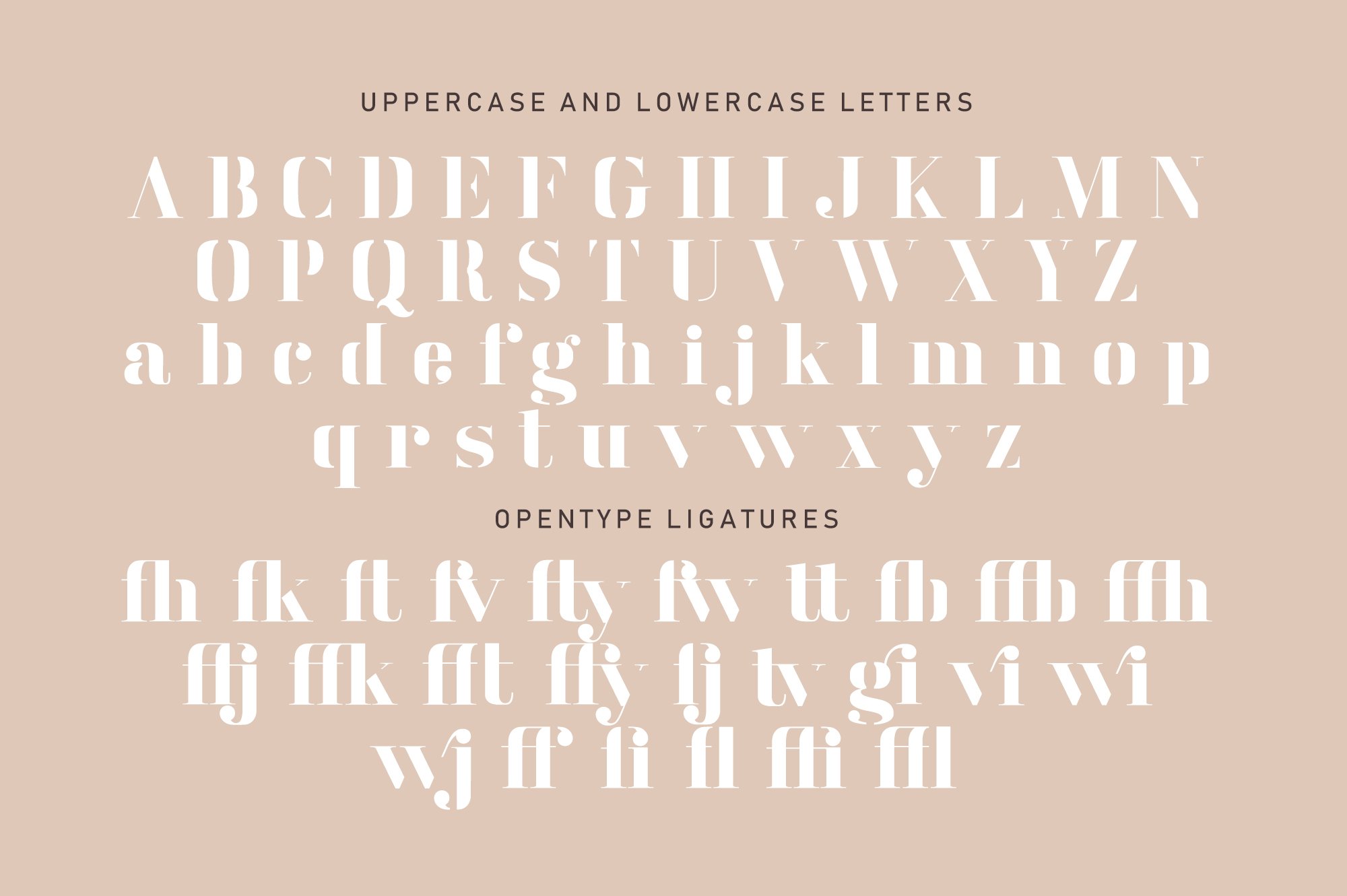 Virgo - New Serif Stencil Font preview image.