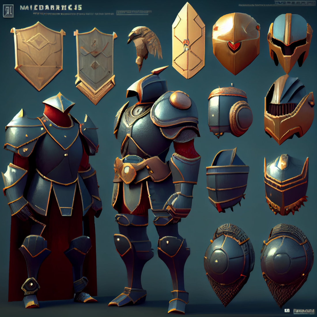 3D Video Game Assets Midjourney Prompt preview image.