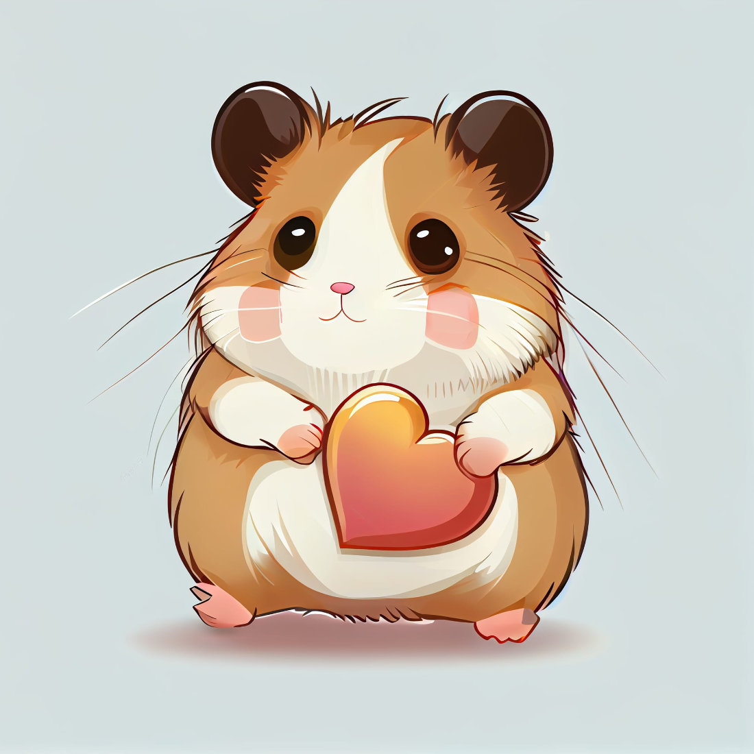 Cute Valentine Animals Midjourney Prompt preview image.