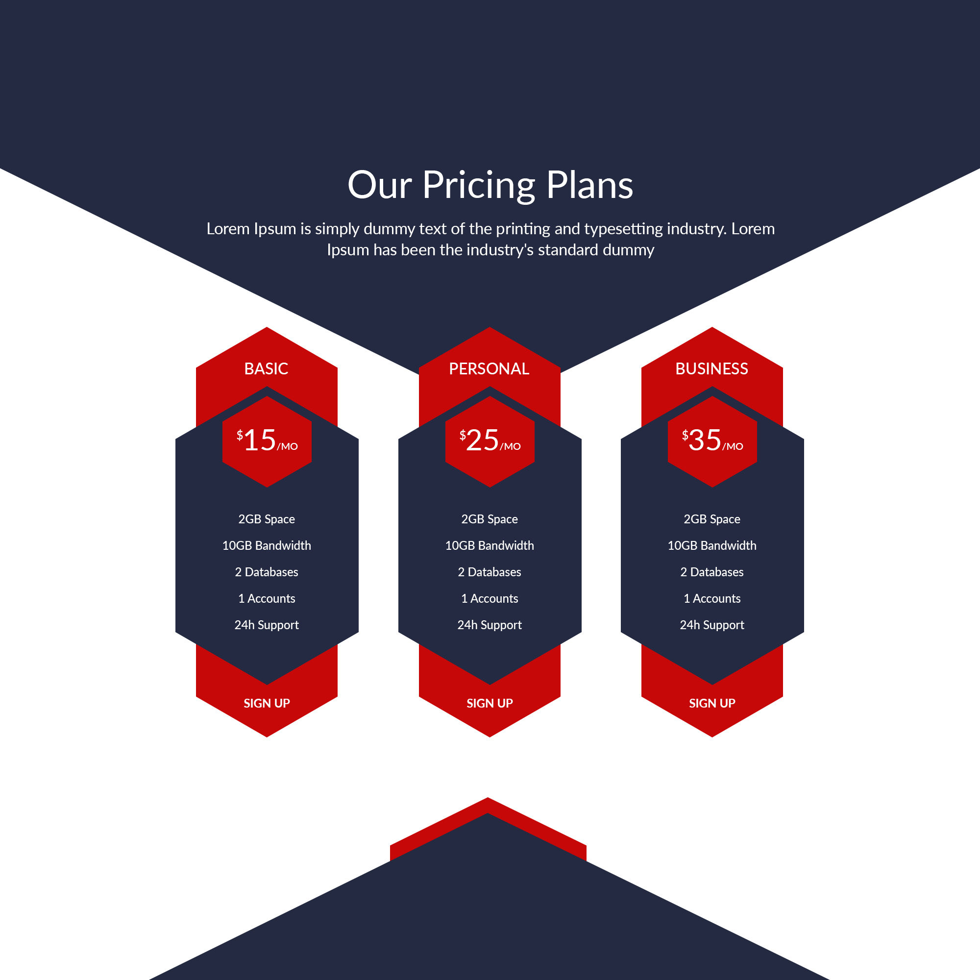 Two pricing plan Editable Graphic Template preview image.
