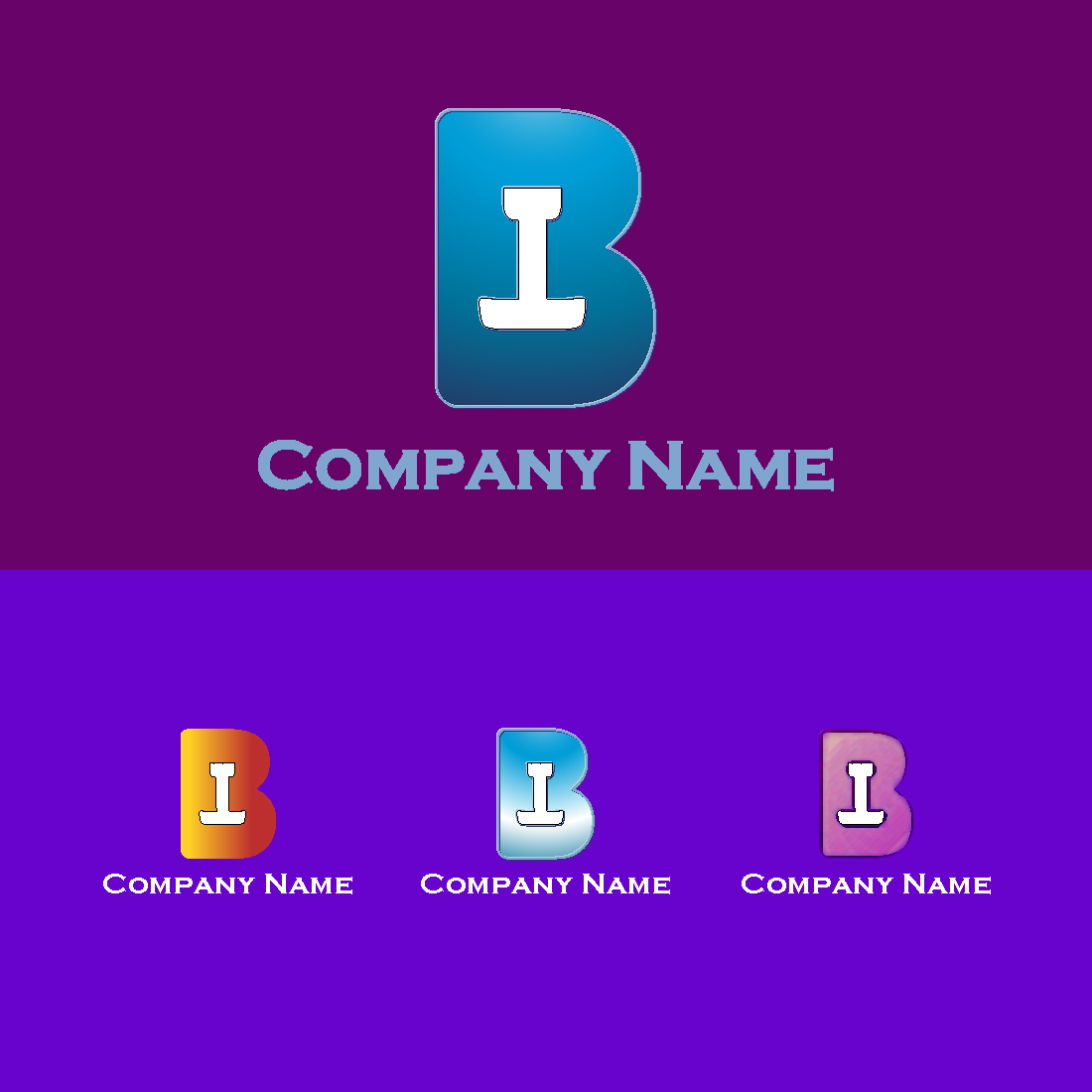 The B Letter Logo Vector Design preview image.