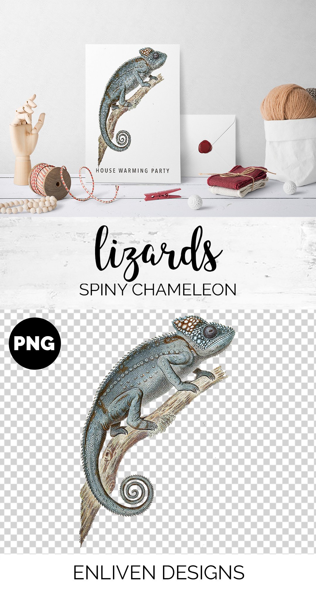 Lizard Clipart Chameleon Spiny preview image.