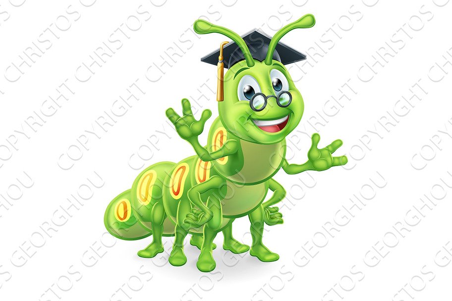 Graduate Caterpillar Book Worm cover image.