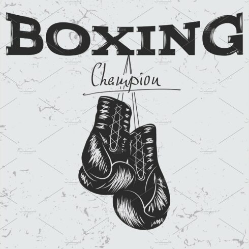 Old label with boxing gloves cover image.