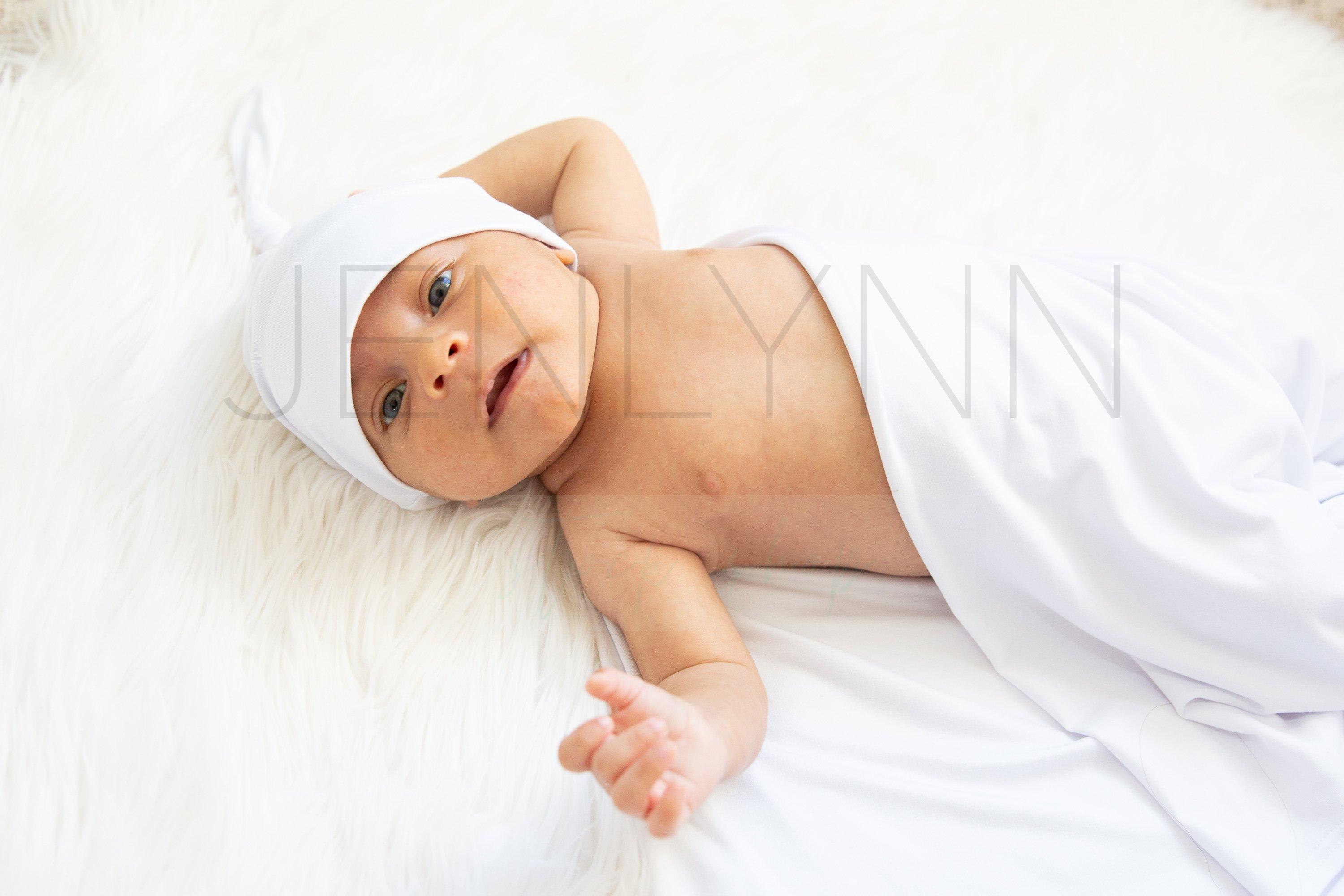 Minky Blanket + Knotted Hat Mockup preview image.