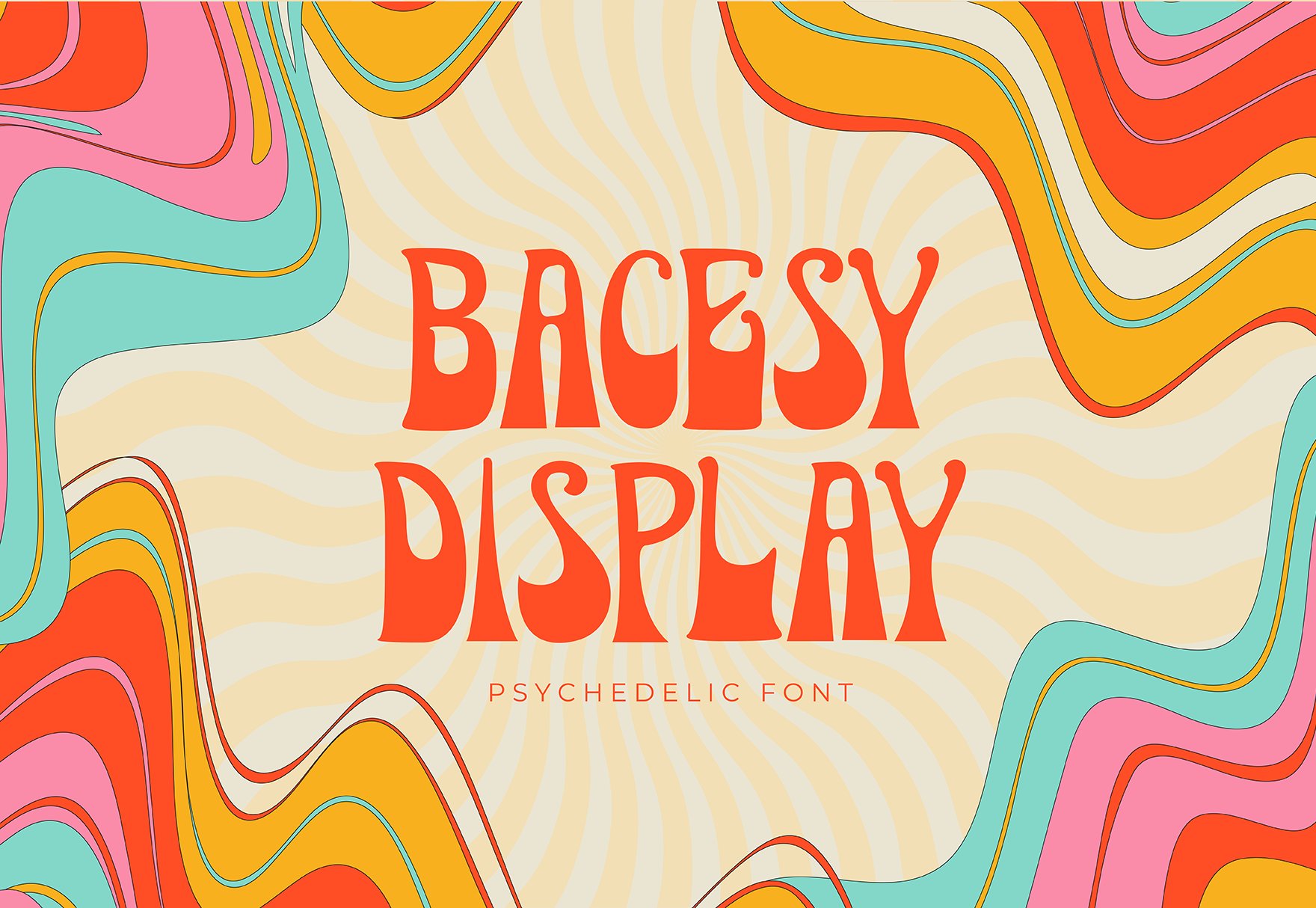 Bacesy Psychedelic Font cover image.