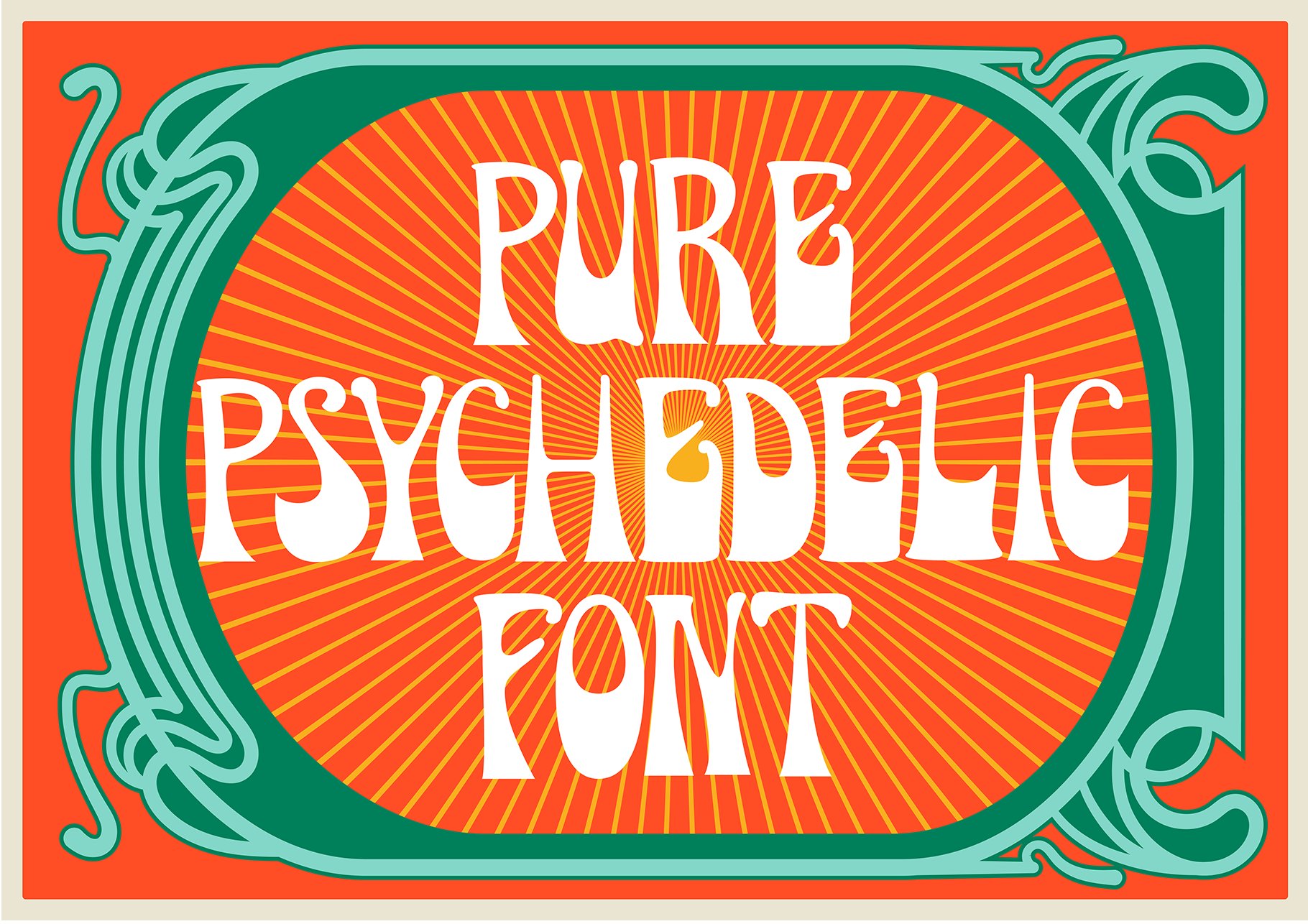 Bacesy Psychedelic Font preview image.