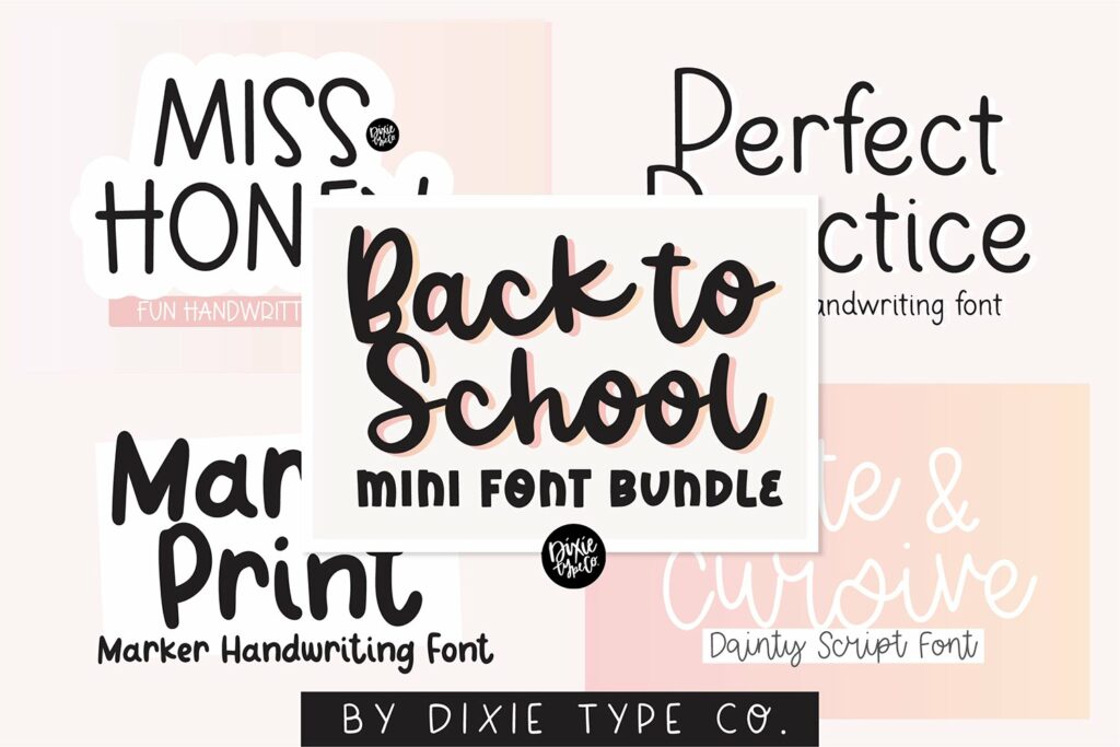 BACK TO SCHOOL Mini Font Bundle – MasterBundles