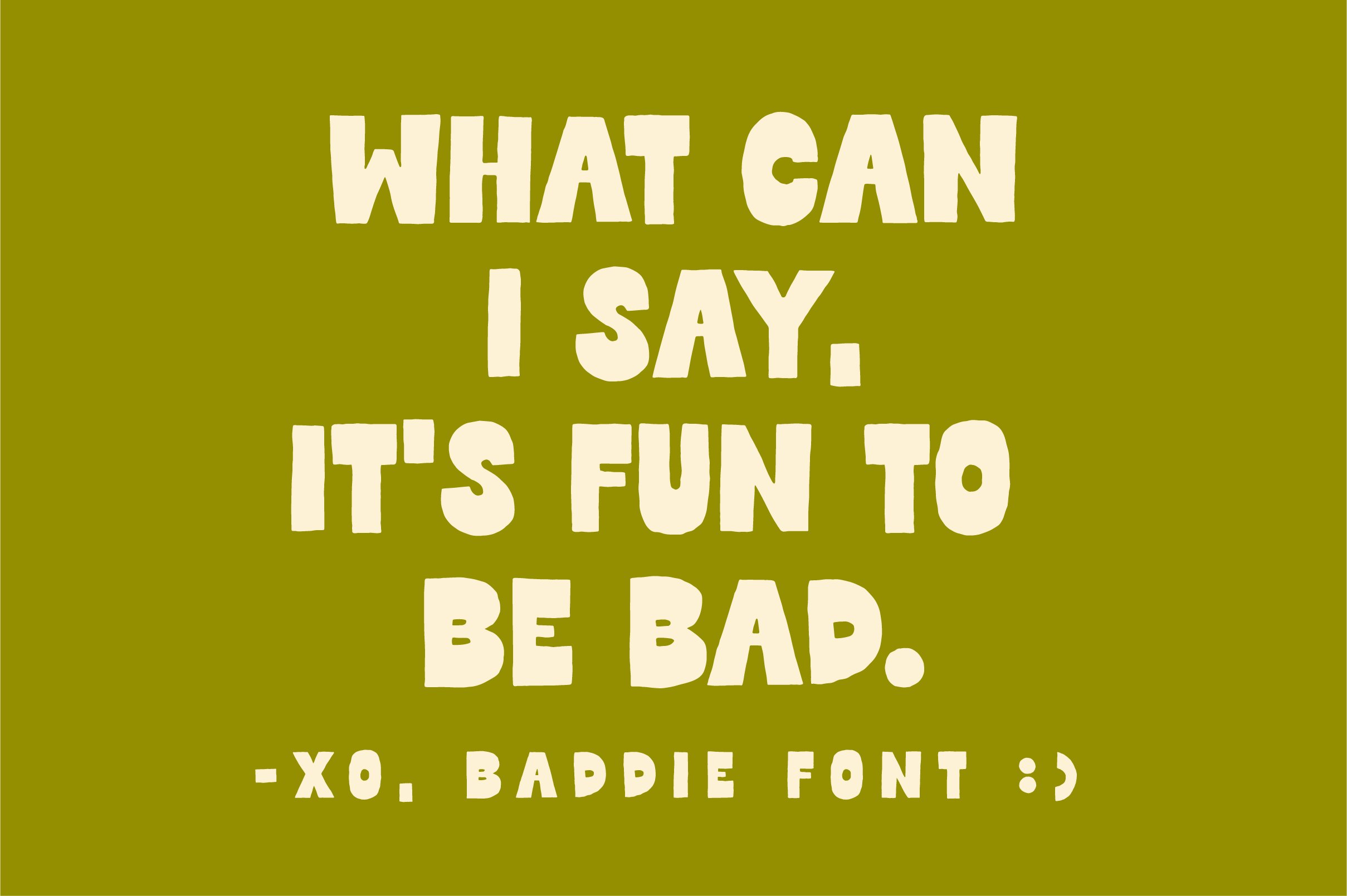 baddie reverse contrast font 06 999