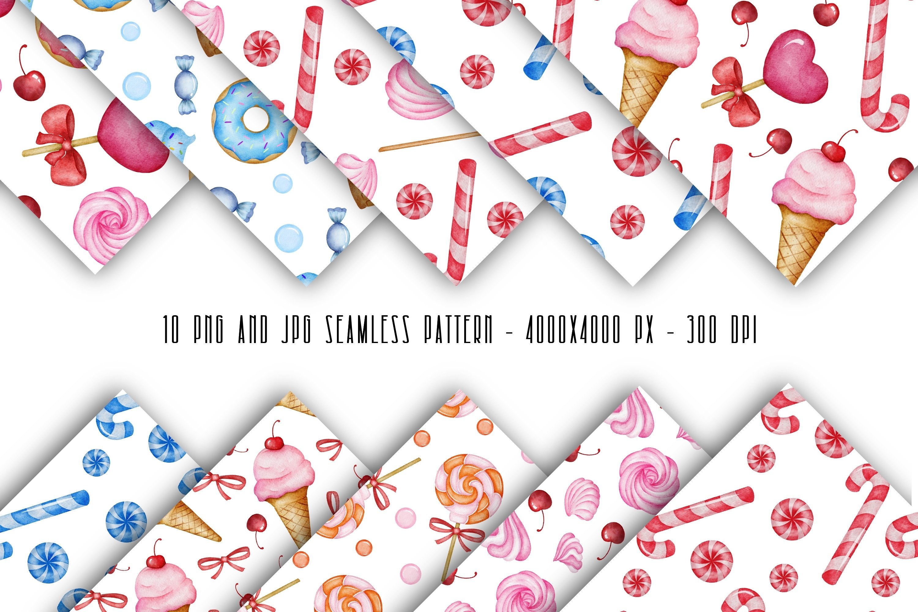 Sweet seamless papers Candy Donut preview image.