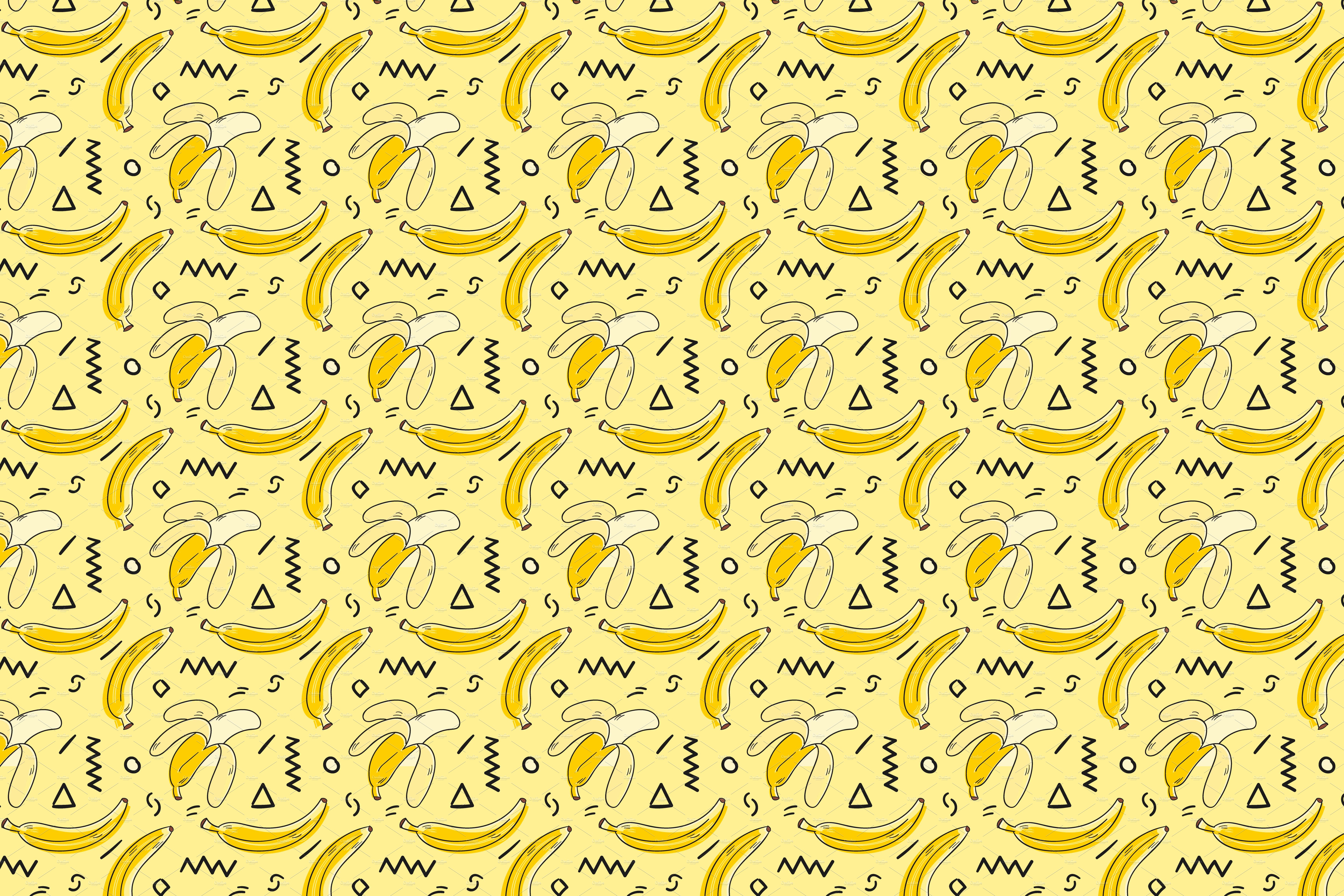 Hand Drawn Banana pattern cover image.