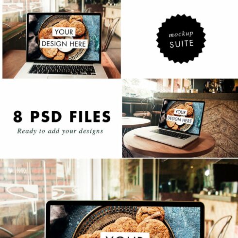 Computer PSD Screen Mockup in Bar cover image.
