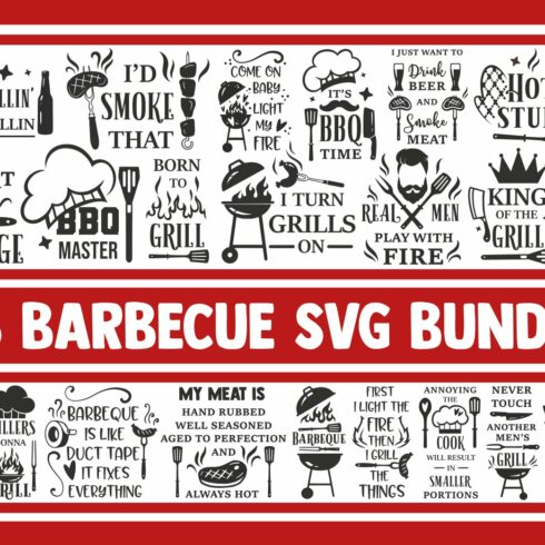 Barbecue SVG Bundle BBQ Vector PNG cover image.