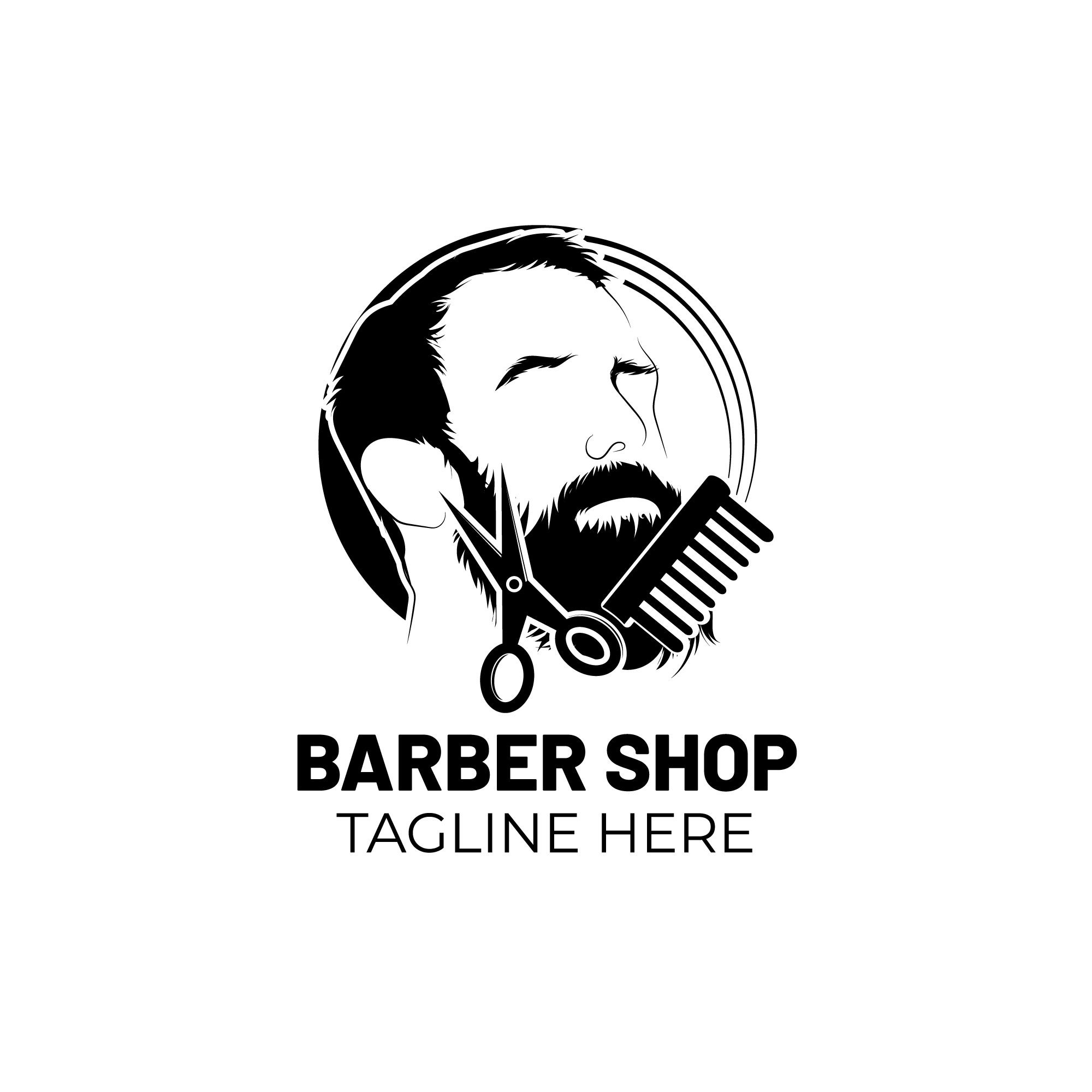 barber shop logo black 278