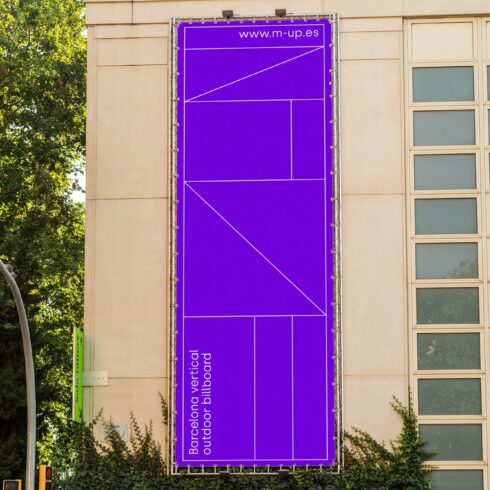 Barcelona Vertical Billboard Mockup cover image.