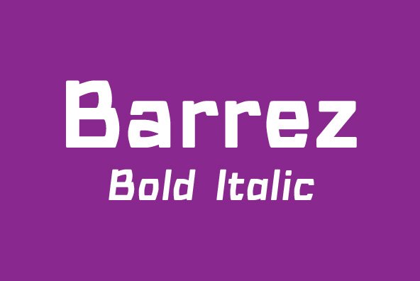 Barrez Bold Italic cover image.