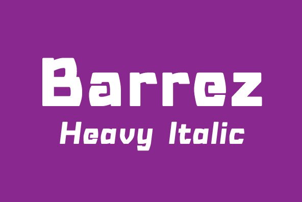 Barrez Heavy Italic cover image.