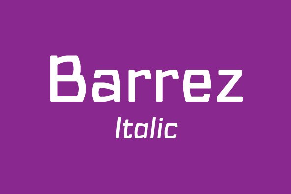 Barrez Regular Italic cover image.