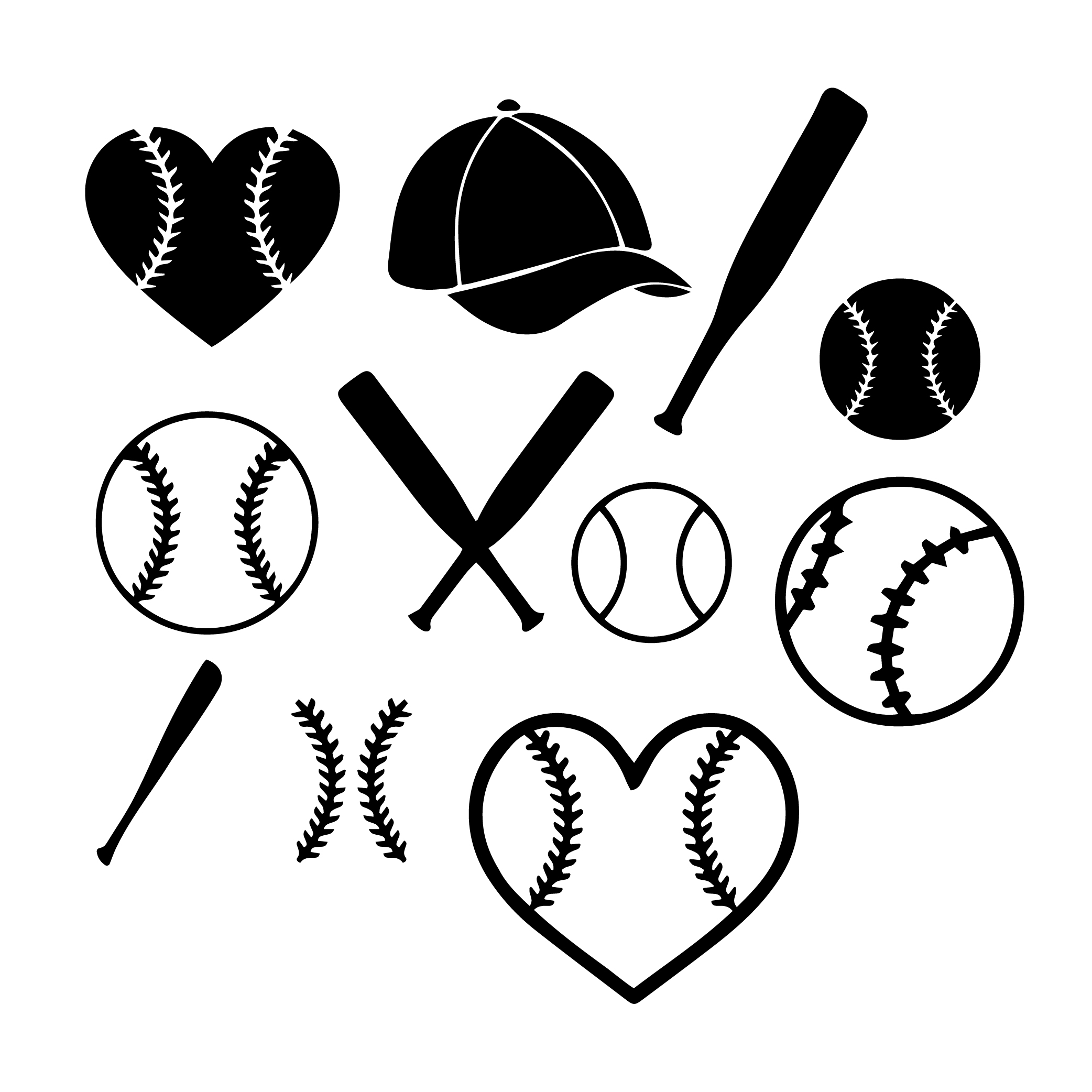 Baseball Design Bundle (SVG - PNG - JPG - EPS ) Included preview image.