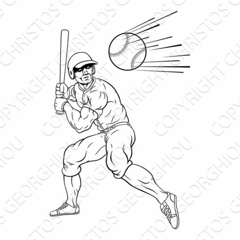 Baseball Player Swinging Bat at Ball cover image.