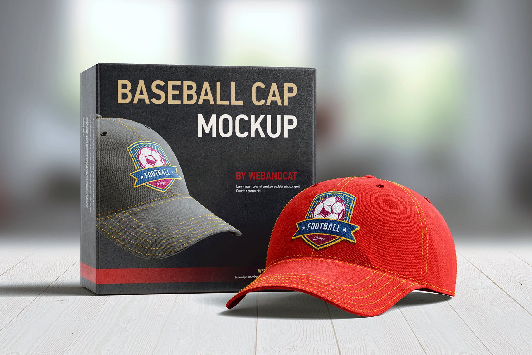 Baseball Cap 3D Mockup preview image.