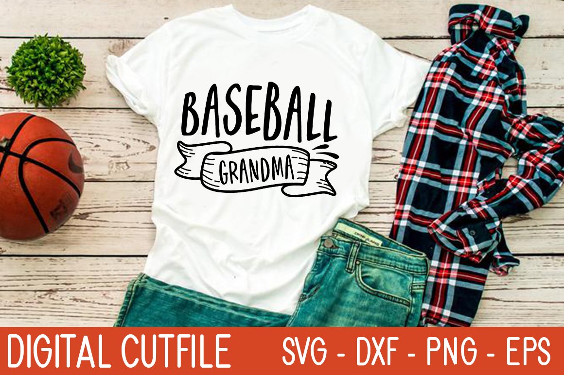 Baseball Grandma SVG cover image.