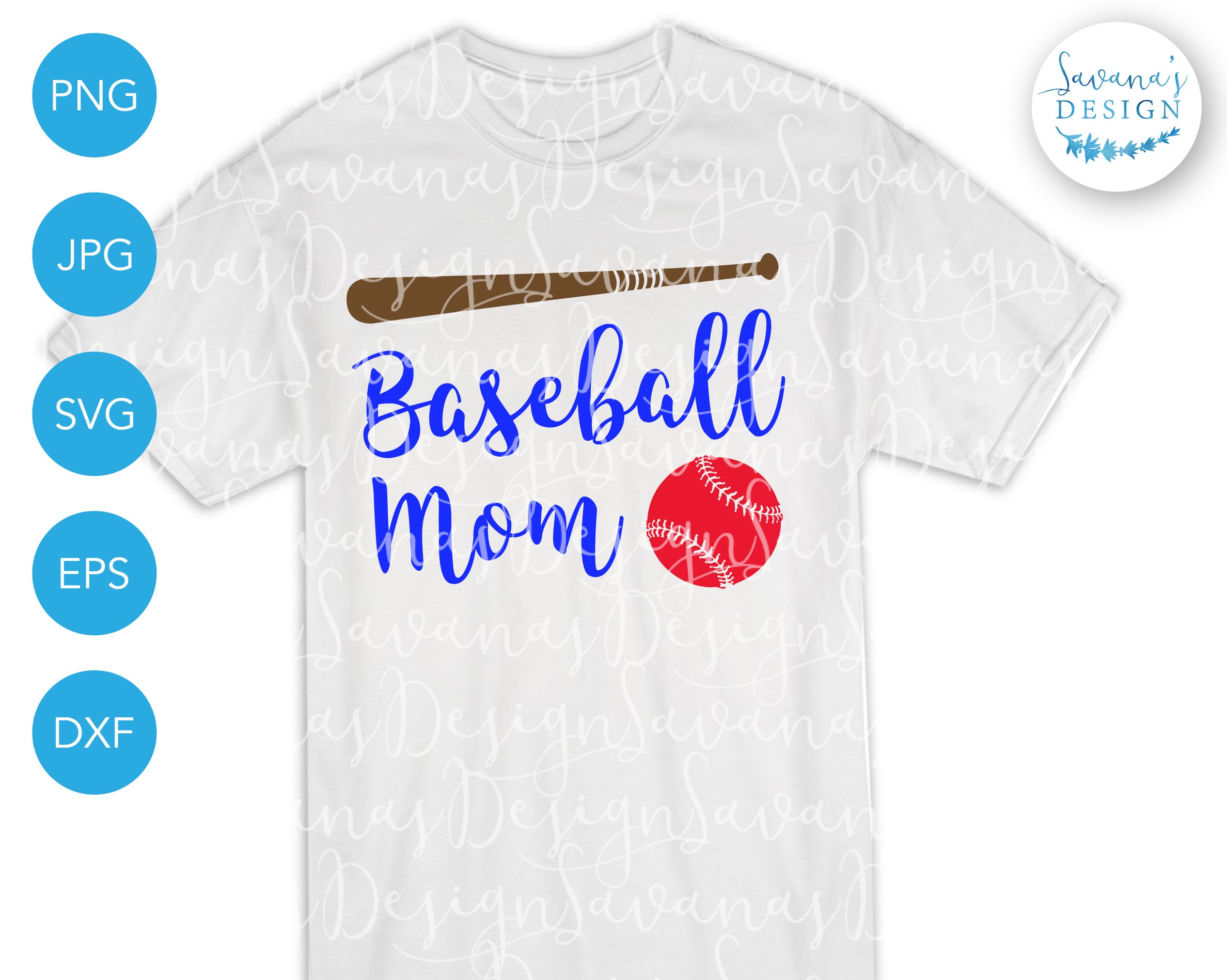 Baseball Mom SVG cover image.