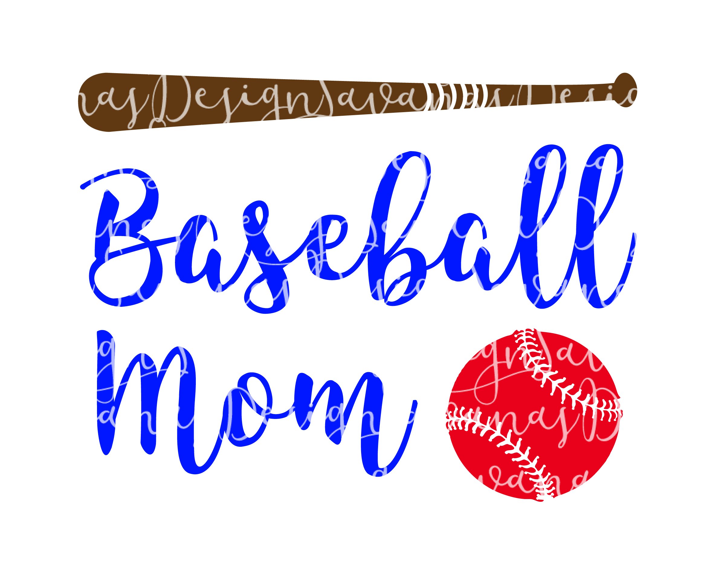 Baseball Mom SVG preview image.