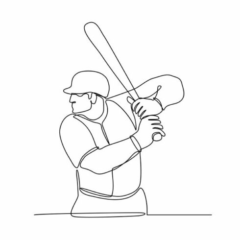 Baseball Player Batting Continuous L cover image.