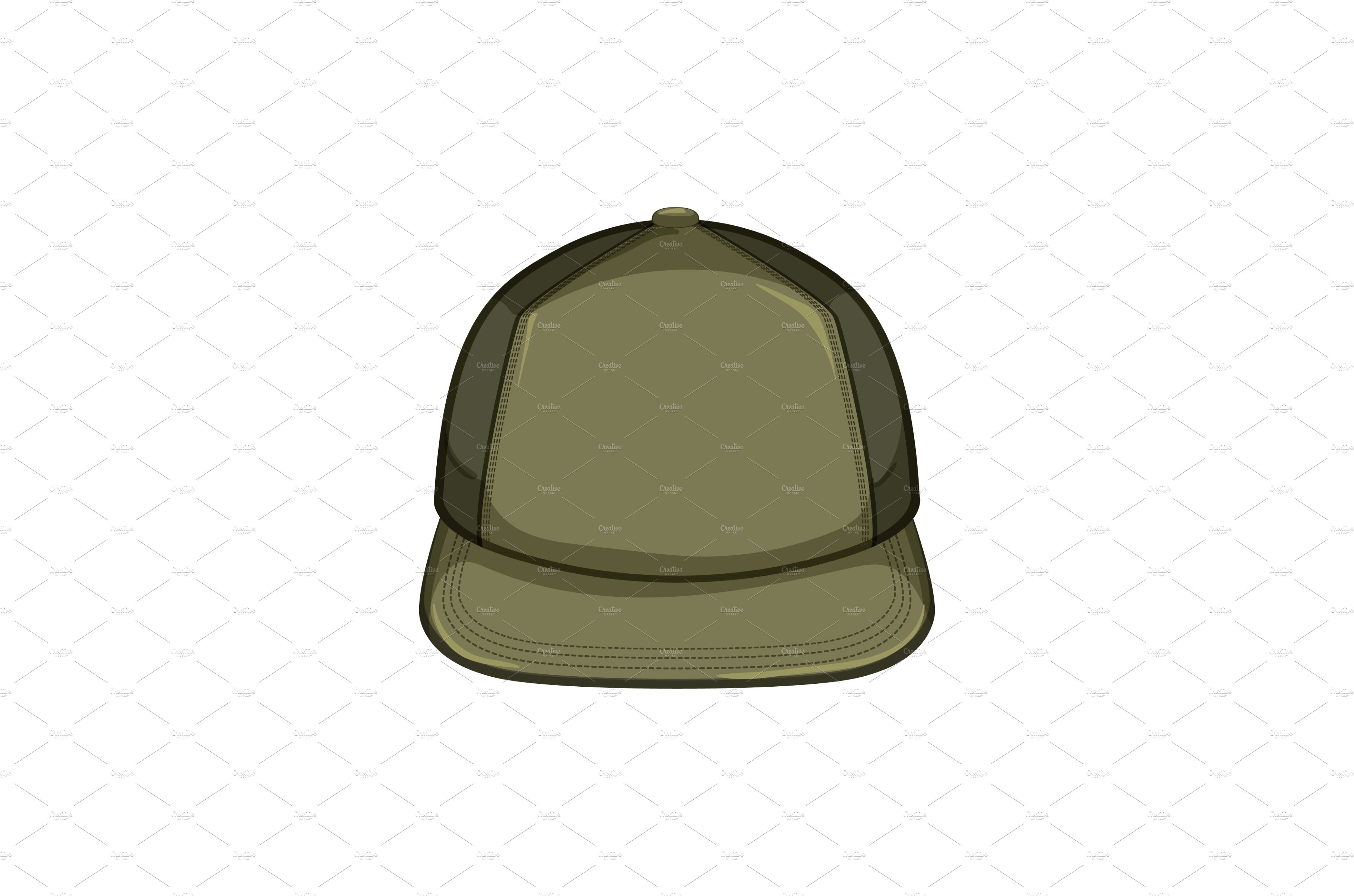 clothing baseball cap cartoon vector cover image.
