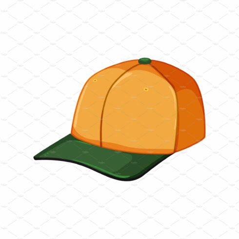 head baseball cap cartoon vector cover image.