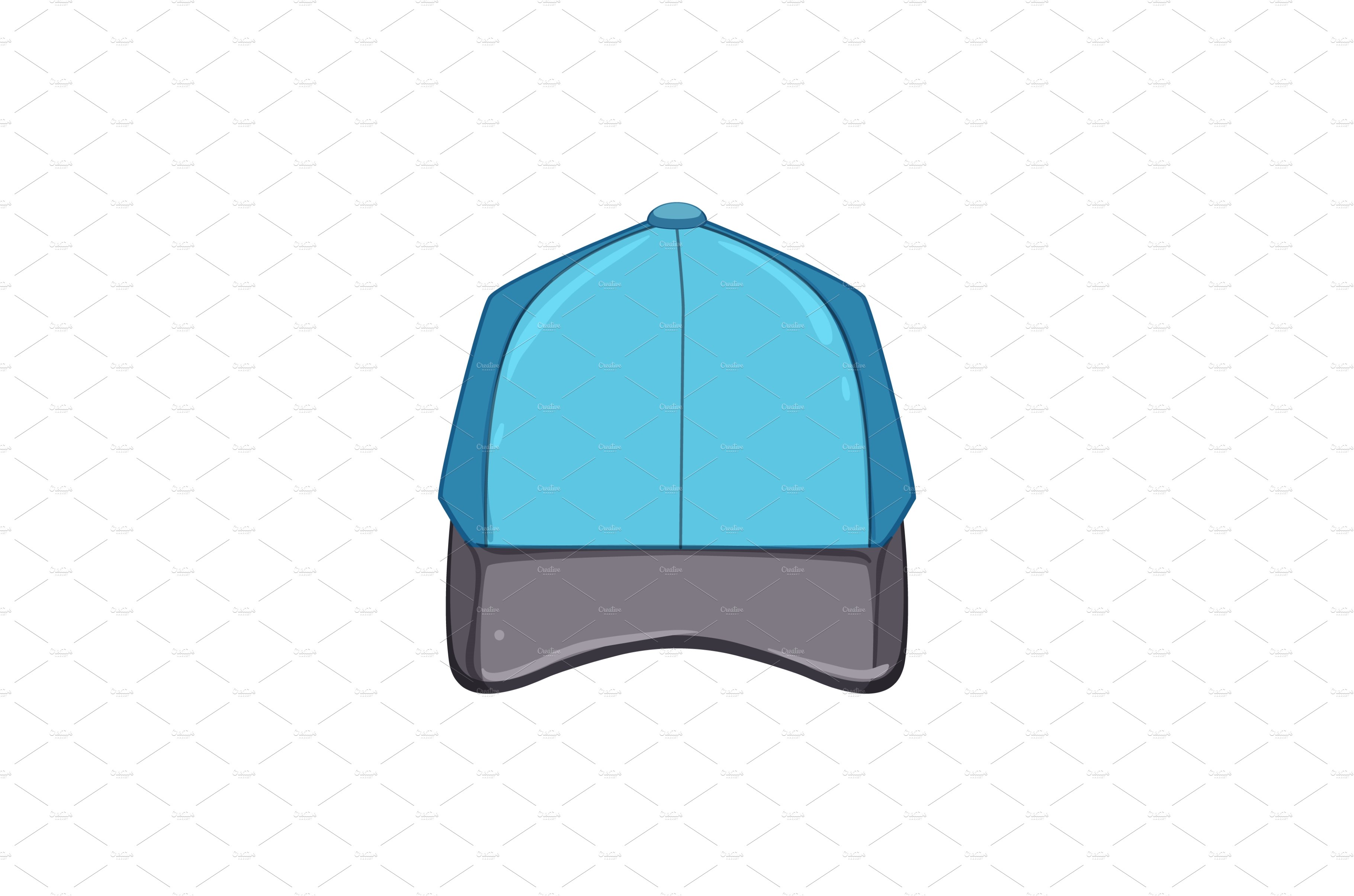 sport baseball cap cartoon vector cover image.