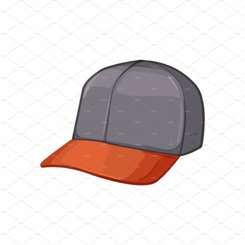 front baseball cap cartoon vector cover image.