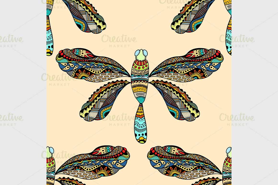dragonfly seamless pattern cover image.
