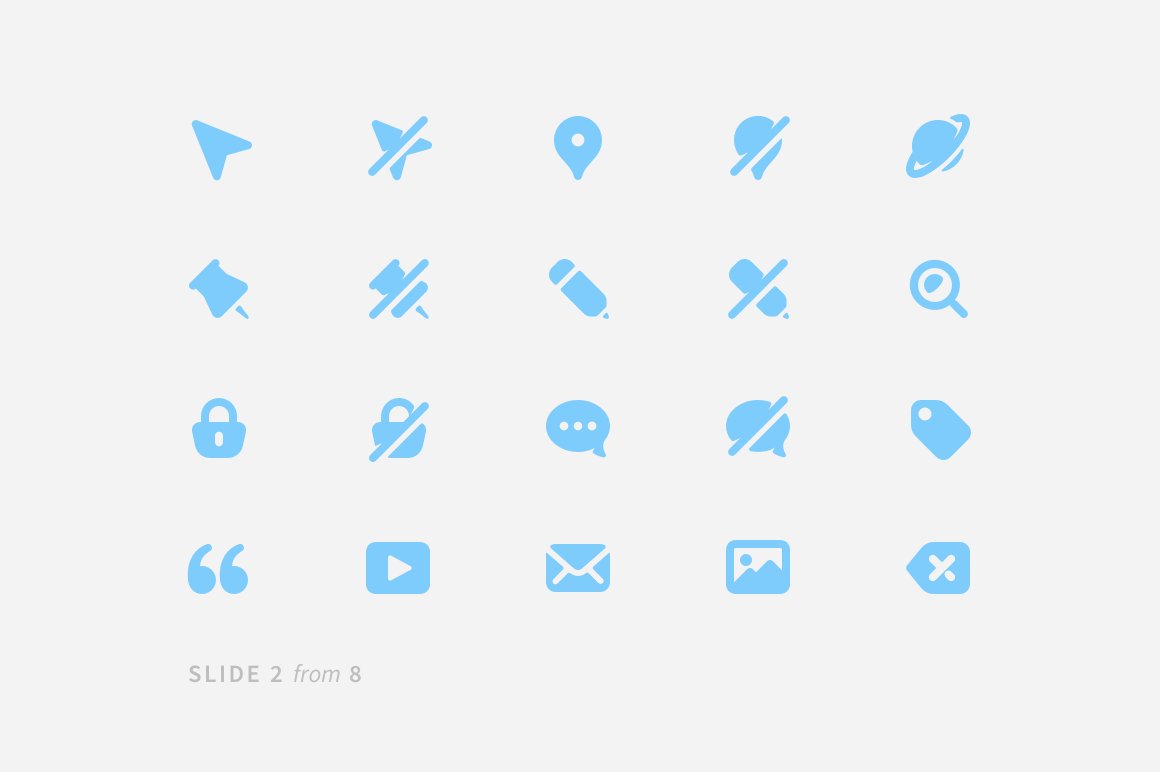 Blue Bold Glyphs preview image.