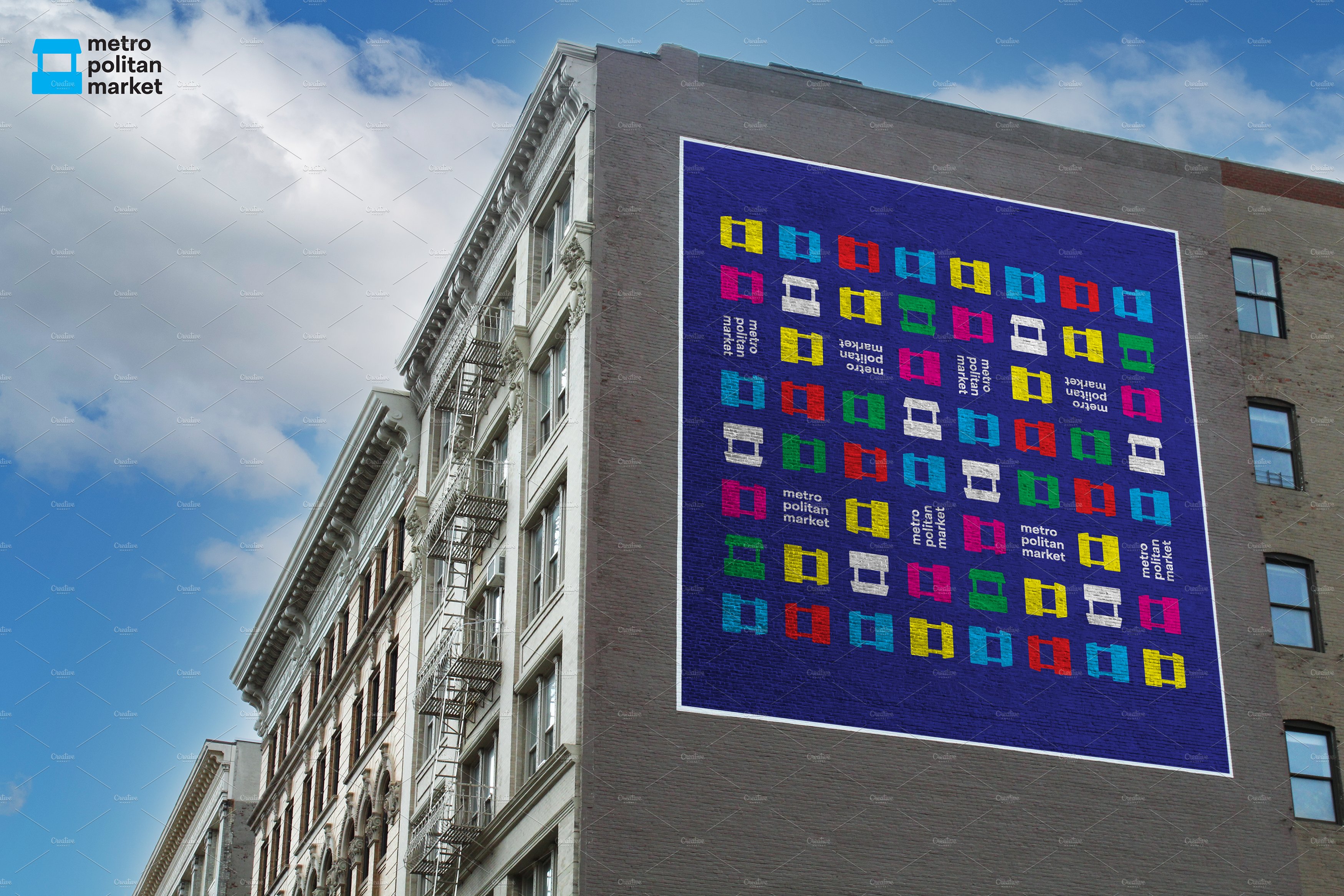 New York Painted Billboard Mockup preview image.
