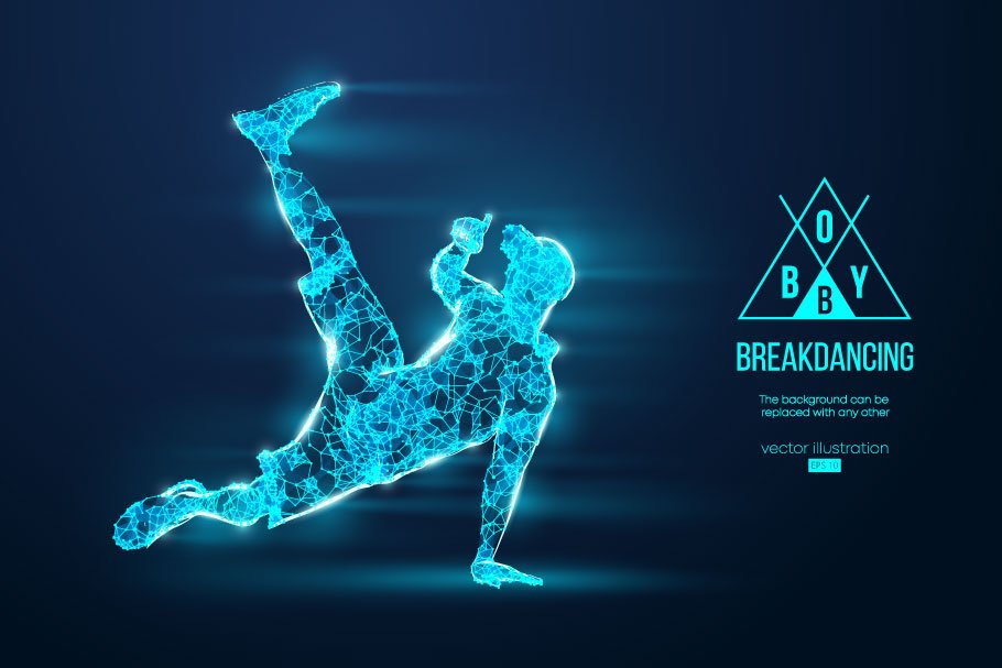 Silhouette of a breake dancer preview image.