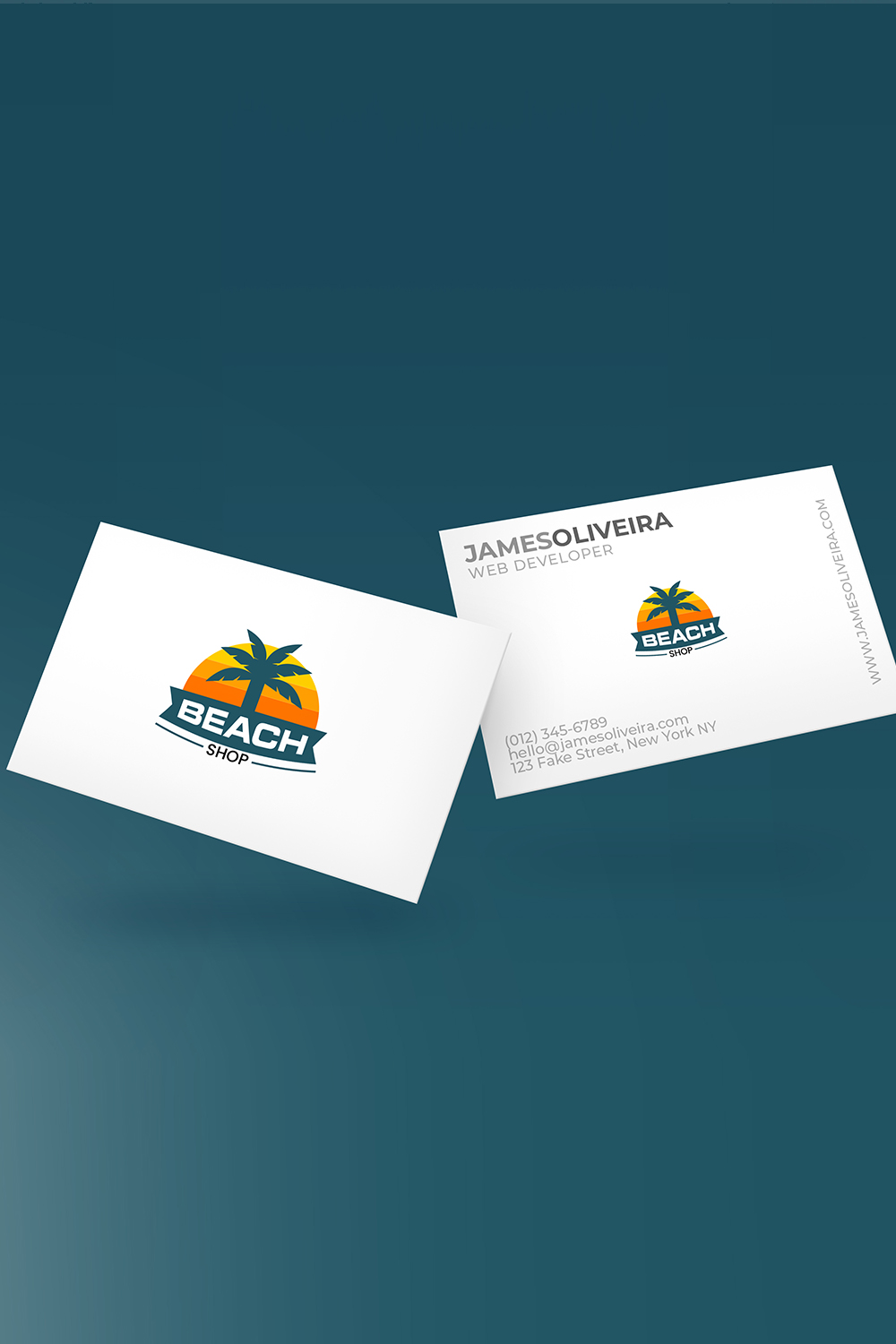 Beach Shop Logo Design / Palm Tree/ Holiday / Vacations / Beach pinterest preview image.