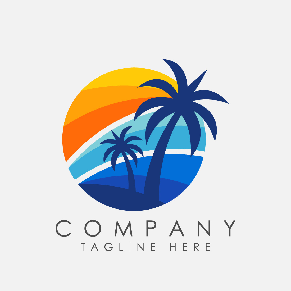 Beach logo. Illustration of beach logo design isolated on white background  , #affiliate, #Illustration, #beach, #Beach… | Hawaiian art, Circular  artwork, Beach logo