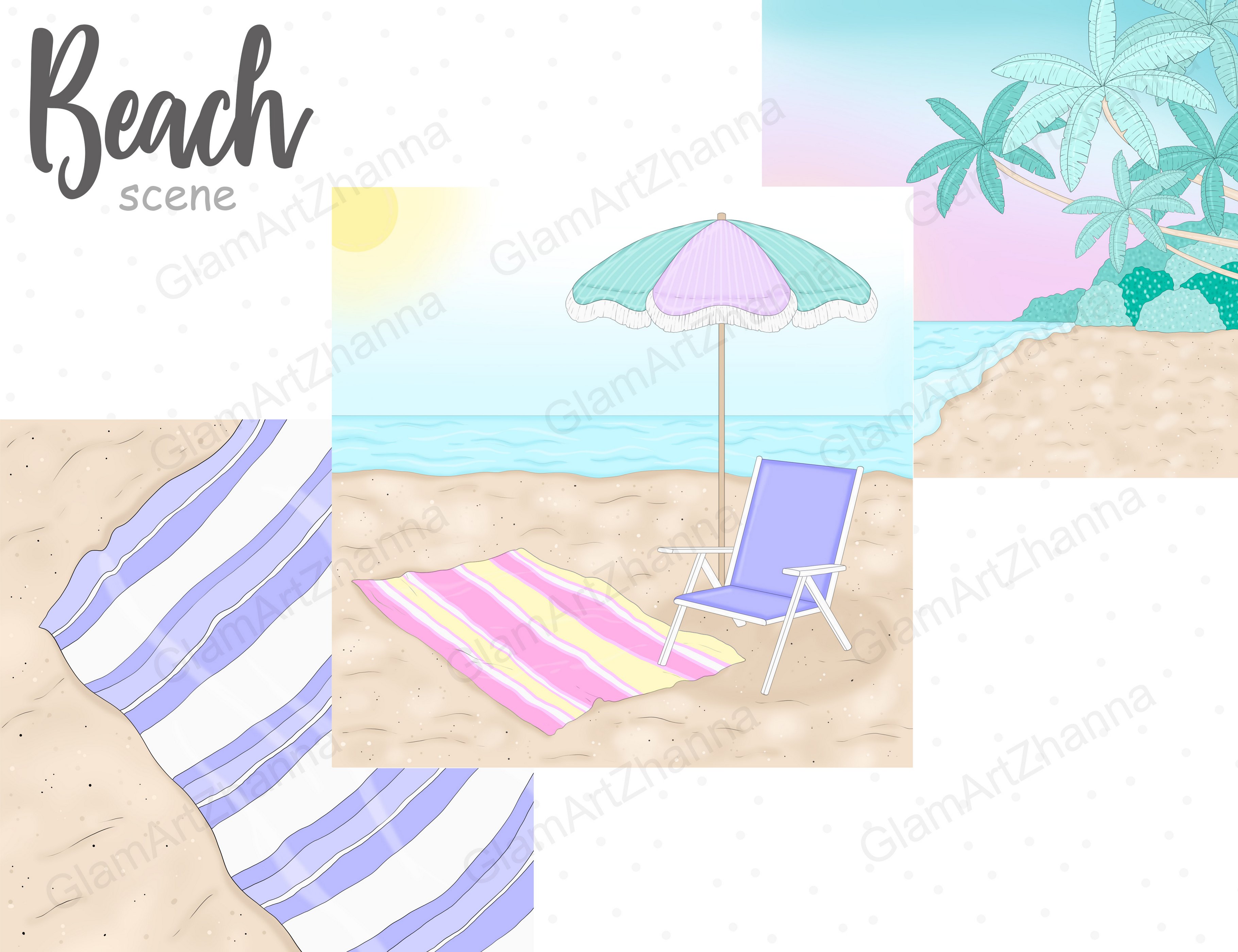 Beach Pastel Scene cover image.