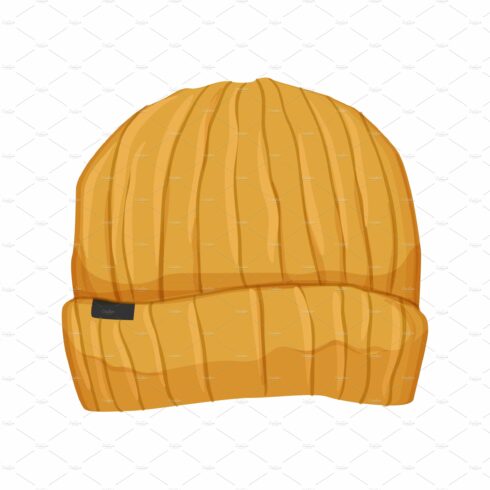 blank beanie color icon vector cover image.