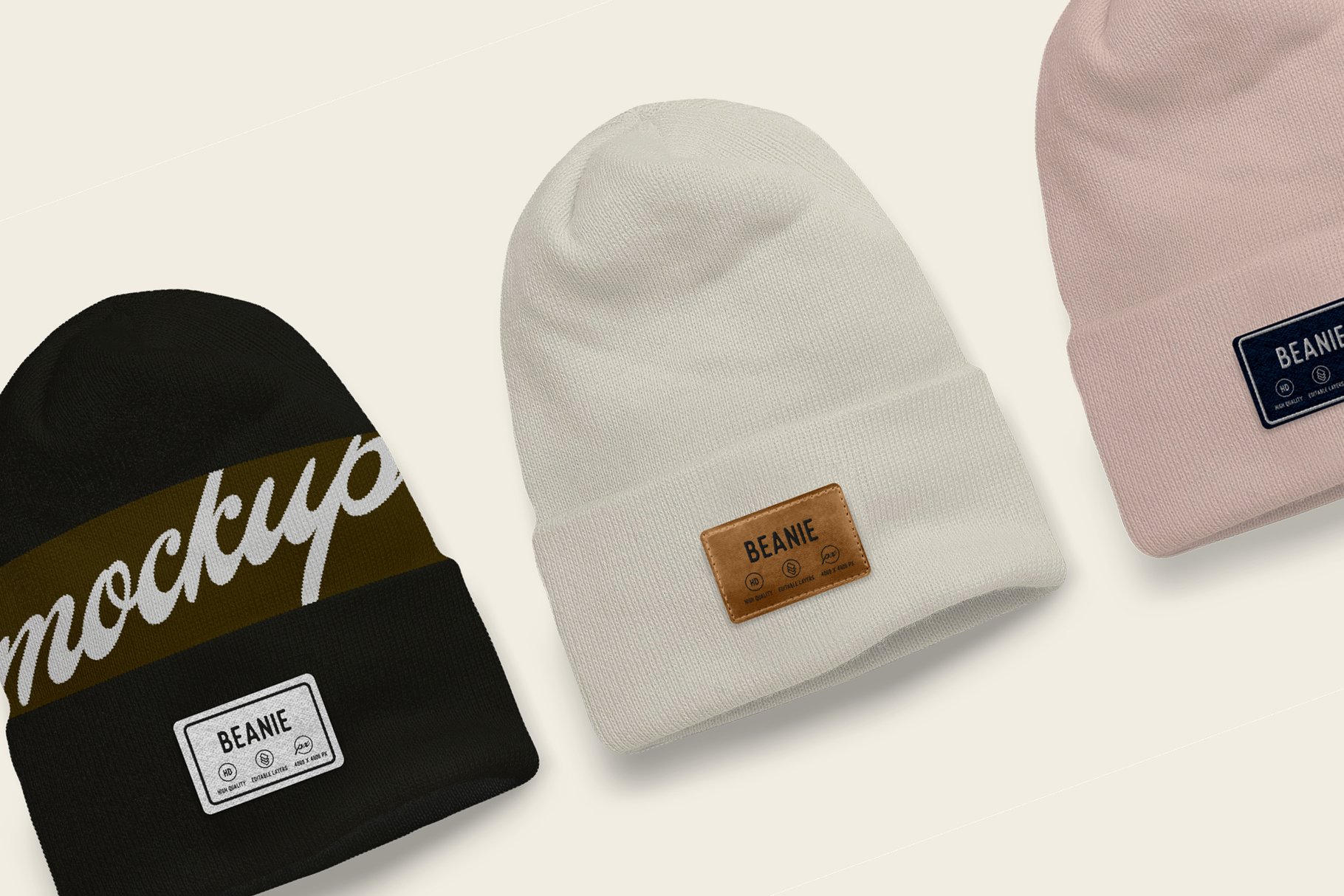 Beanie Hat Mockup preview image.